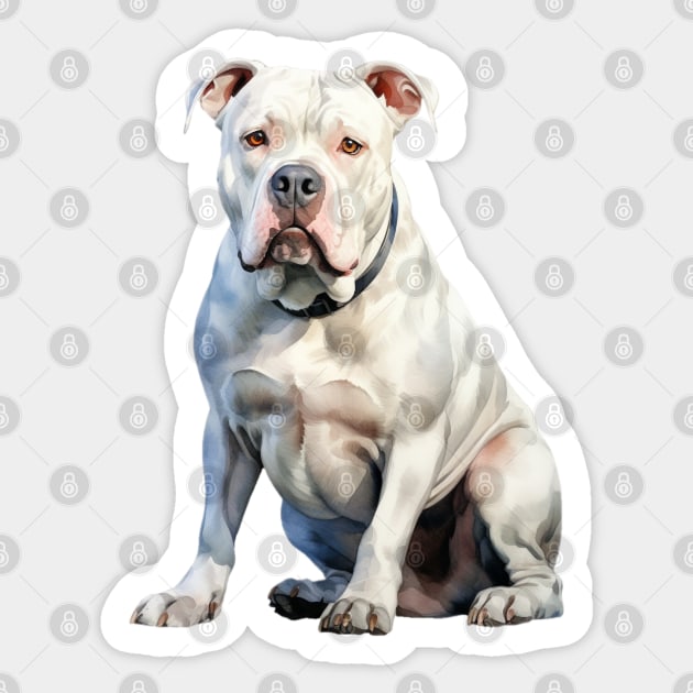 American Bulldog Sticker by DavidBriotArt